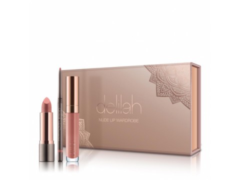 delilah NUDE LIP WARDROBE dekoratyvinės kosmetikos rinkinys lūpoms